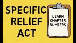 Shortcut Tricks To Learn Specific Relief Act 1963 Chapters  Part 2