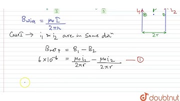 Two long parallel wires carry currents i_(1) andi_(2) such that i_(1) gt i_(2). When the current...
