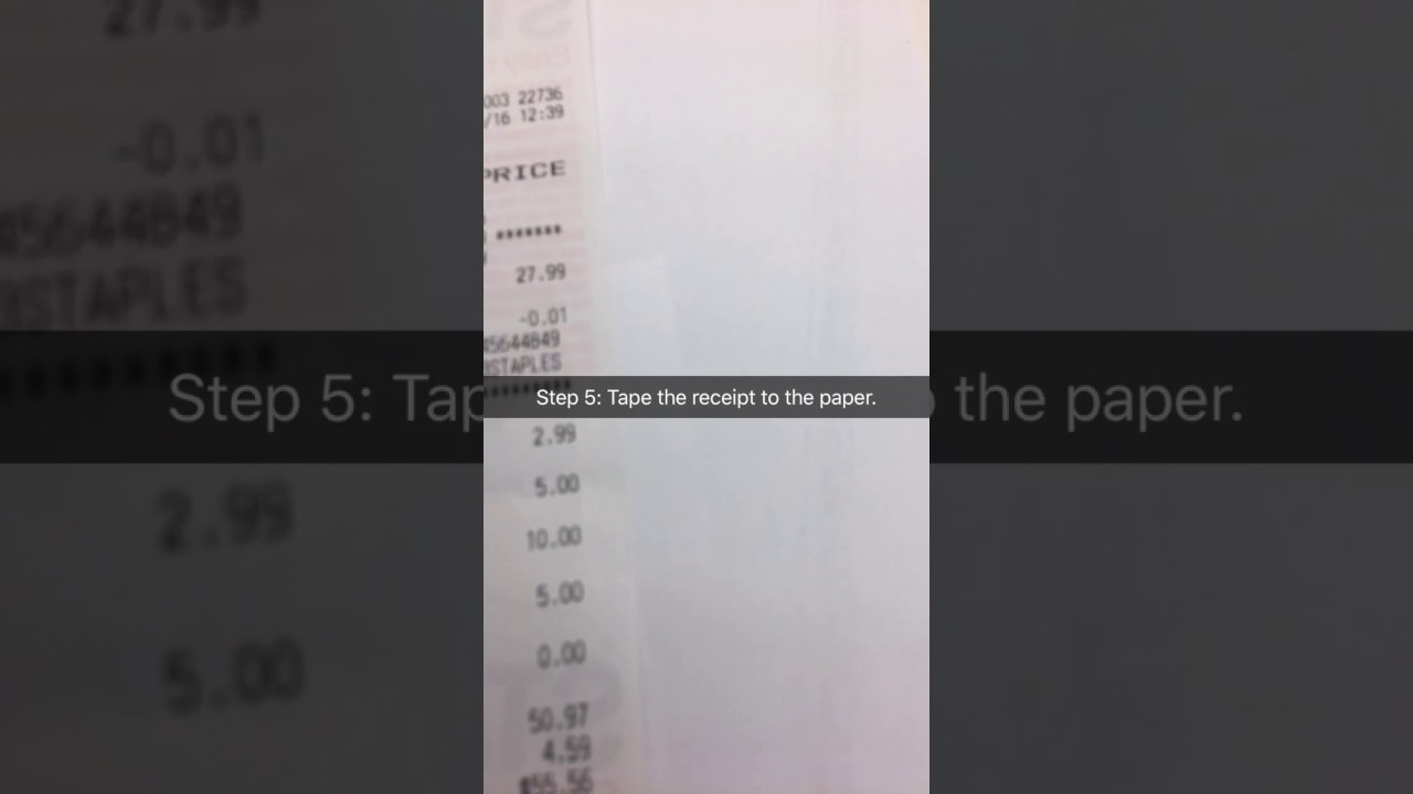 How to Tape receipts YouTube