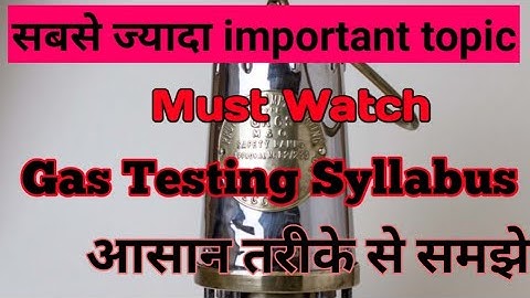 Gas Testing Exam Syllabus#GT_01