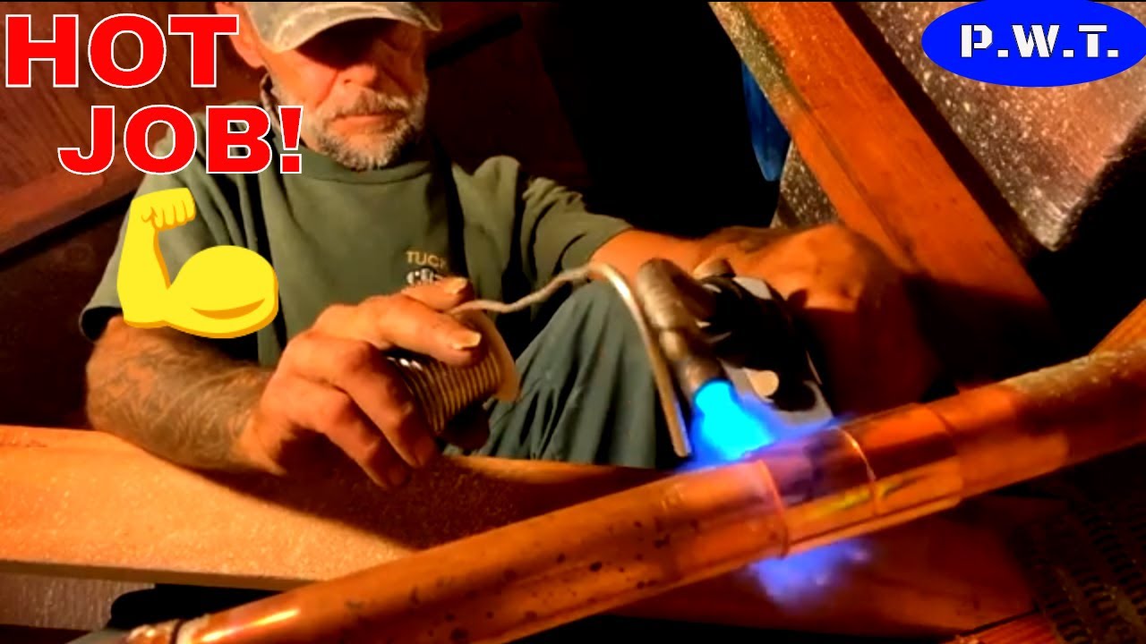 PARTIAL HOME REPIPE THROUGH ATTIC USING COPPER YouTube