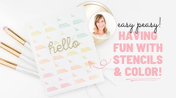 The COOLEST Stencil! | Having Fun with Stencils & Color for a Quick & Easy Card!