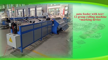 auto feeder with test + 12 group rolling reducing machine + auto marking for tubular heaters