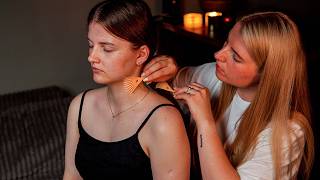 ASMR for Overthinkers 🧠 Real Person Back Tracing & Soothing Hair Brushing (No Talking)