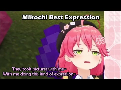 Miko Was Glad But Went "Hmm?" When Female Mikopis Came & Asked Pictures of Her Pain Miko Expression