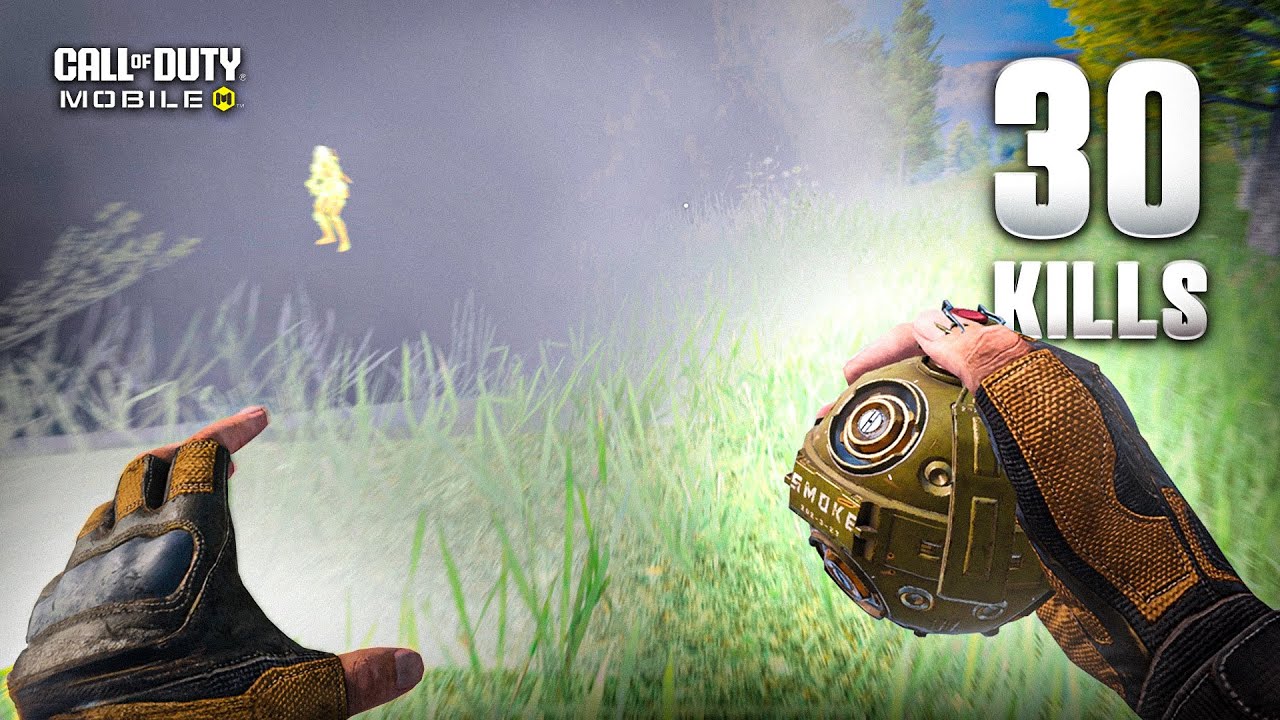 30 KILLS NO SOLO VS SQUAD SENDO CHAMADO DE HACKER (USANDO SMOKE BOMB) - COD: MOBILE BATTLE ROYALE
