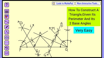 How To Construct A Triangle When Its Perimeter And Its 2 Base Angles Are Given | Std 9 | NCERT