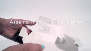 Assembling a 1/4 lb. 1 piece Candy Box