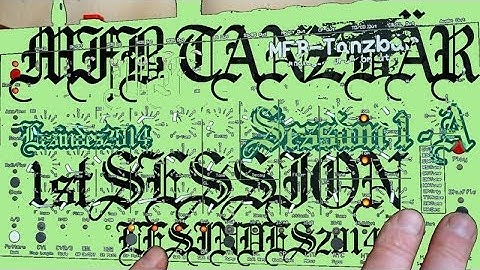 MFB TANZBÄR -- SESSION 1-A // pattern programming with parameter locks