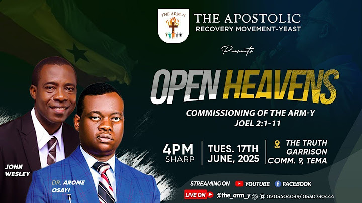 OPEN HEAVENS || THE APOSTOLIC RECOVERY MOVEMENT || DR. AROME OSAYI || GHANA || 17-06-2025