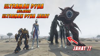 EVIL ULTRAMAN DYNA FIGHTS AGAINST GOOD ULTRAMAN DYNA - GTA 5 ULTRAMAN MOD