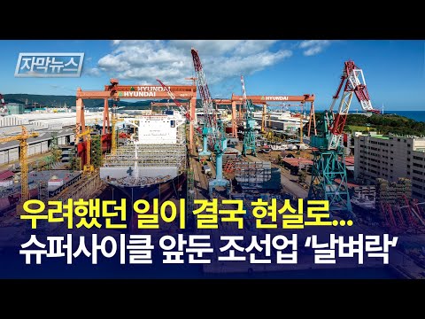 [자막뉴스]우려했던 일이 결국 현실로... 슈퍼사이클 앞둔 조선업 '날벼락' / 경제일번지