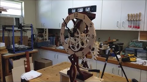 Wooden Gear Clock made with CNC Router
