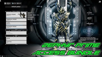 Warframe - Zephyr Prime Access Bundle Overview