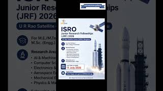🎓 ISRO JRF 2026 Recruitment | M.Tech, M.E & M.Sc Graduates Apply Now 🚀