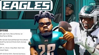 Eagles Depth Chart Shows Kenneth Gainwell RB1| Preseason is here!