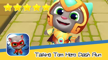 Talking Tom Hero Dash Run Day232 Walkthrough Endless runner Save the world Recommend index five star