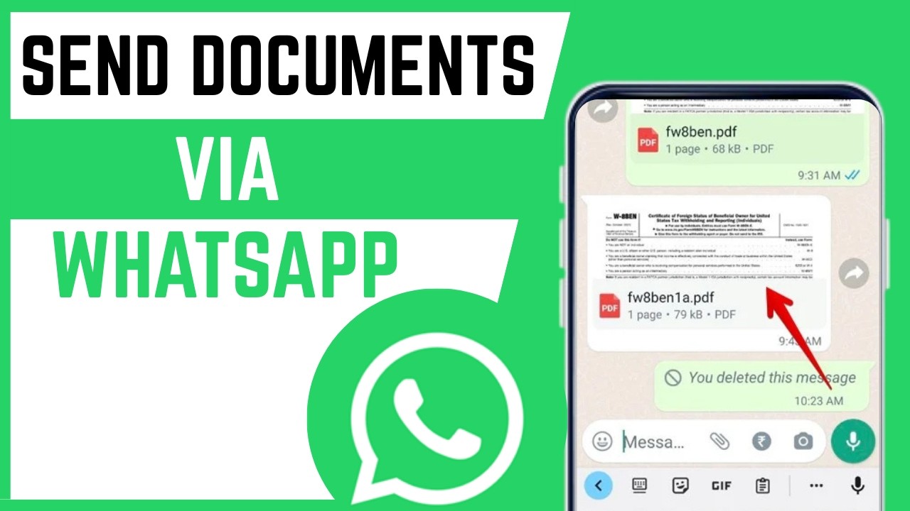 How To Send A Document Via WhatsApp - YouTube