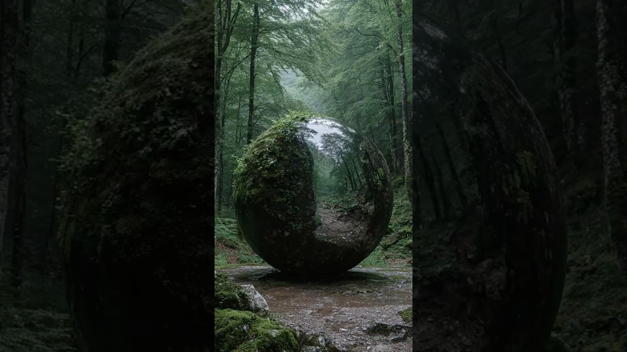 Сфера была найдена зарытой в камень, отполированная как стекло