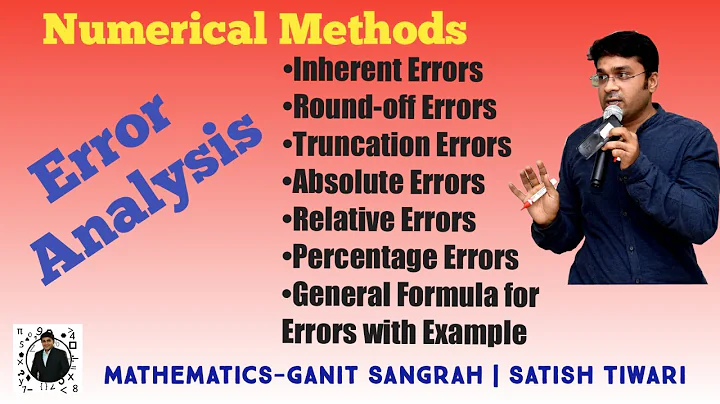 Error Analysis | Numerical Methods |Inherent, Round off, Truncation, Absolute, Relative and % errors