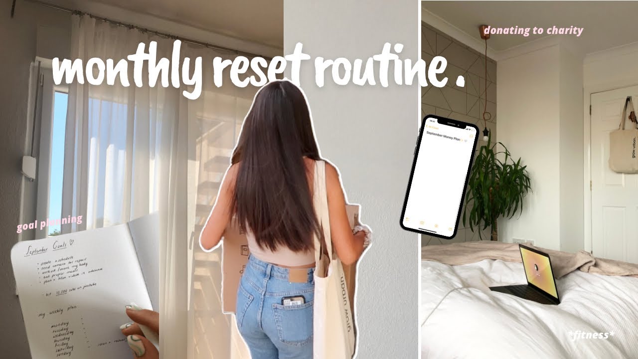 Monthly Reset Routine | decluttering, goal planning & cleaning | productive, aesthetic 👼🏽✨ part 1