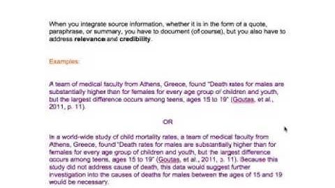 Effectively Integrating Source Material
