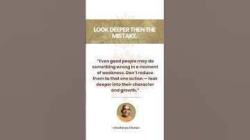 Look deeper than the mistake.  #chaitanyacharan #bhagavadgita #gitadaily