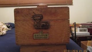 Vintage Griffin Shine Master Shoe Polish Box With Contents