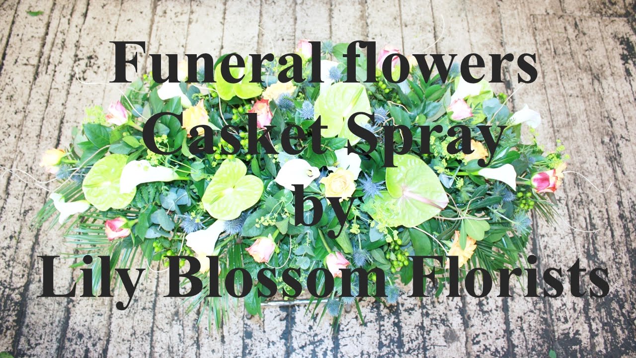 Funeral flowers Casket Spray by Lily blossom florists on East molesey