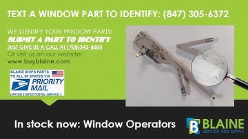 How to identify a entryguard operator window part