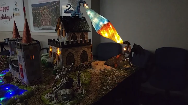 Gingerbread house contest 2022 (lights off)