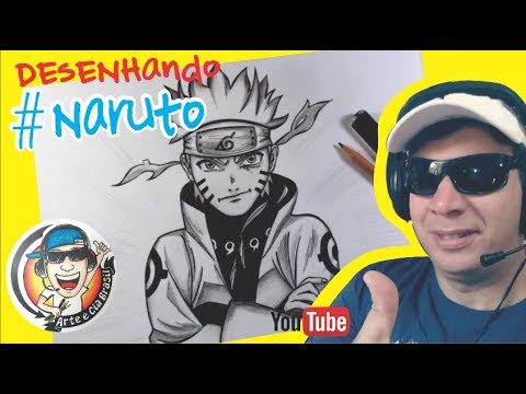 Desenhando Goku e Naruto (Speed drawing Naruto Modo Rikudou e Goku Instinto  Superior) 