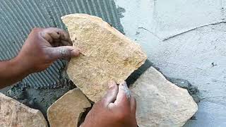 Petra 2011 - Video dimostrativo del rivestimento in pietra con scorza trani irregolare.