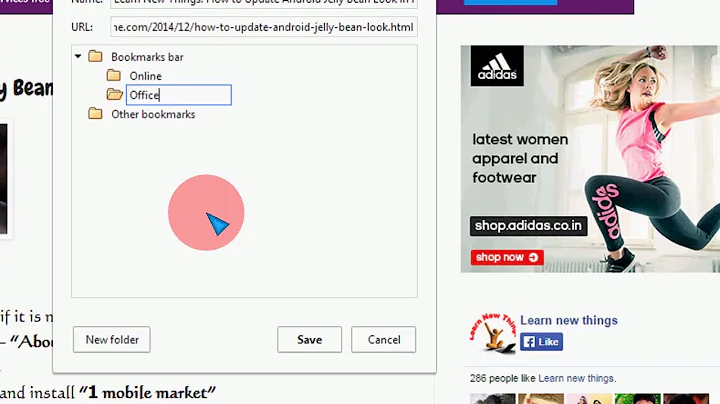 How to Save Bookmarks in Different Folders