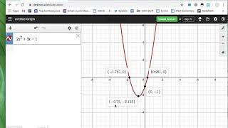 Desmos and quadratics
