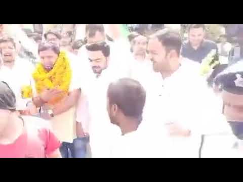 IYC President Shri Srinivas BV Ji receives a warm welcome