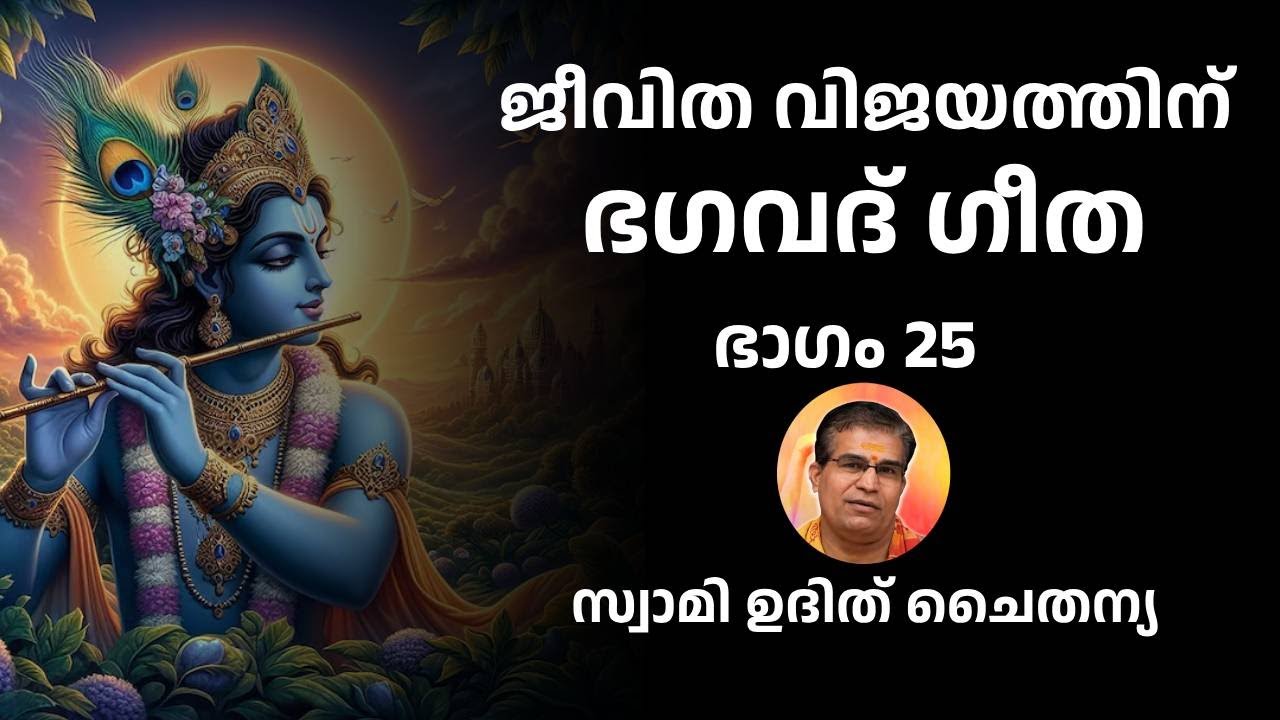 ഭാഗം 25 - ജീവിത വിജയത്തിന് ഭഗവദ് ഗീത - സ്വാമി ഉദിത് ചൈതന്യ Bhagavad Gita Class Swami Udit Chaitanya
