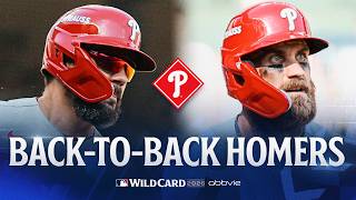 Back-To-Back Homers By Kyle Schwarber Bryce Harper Tie The Game For The Phillies Mlb Highlights