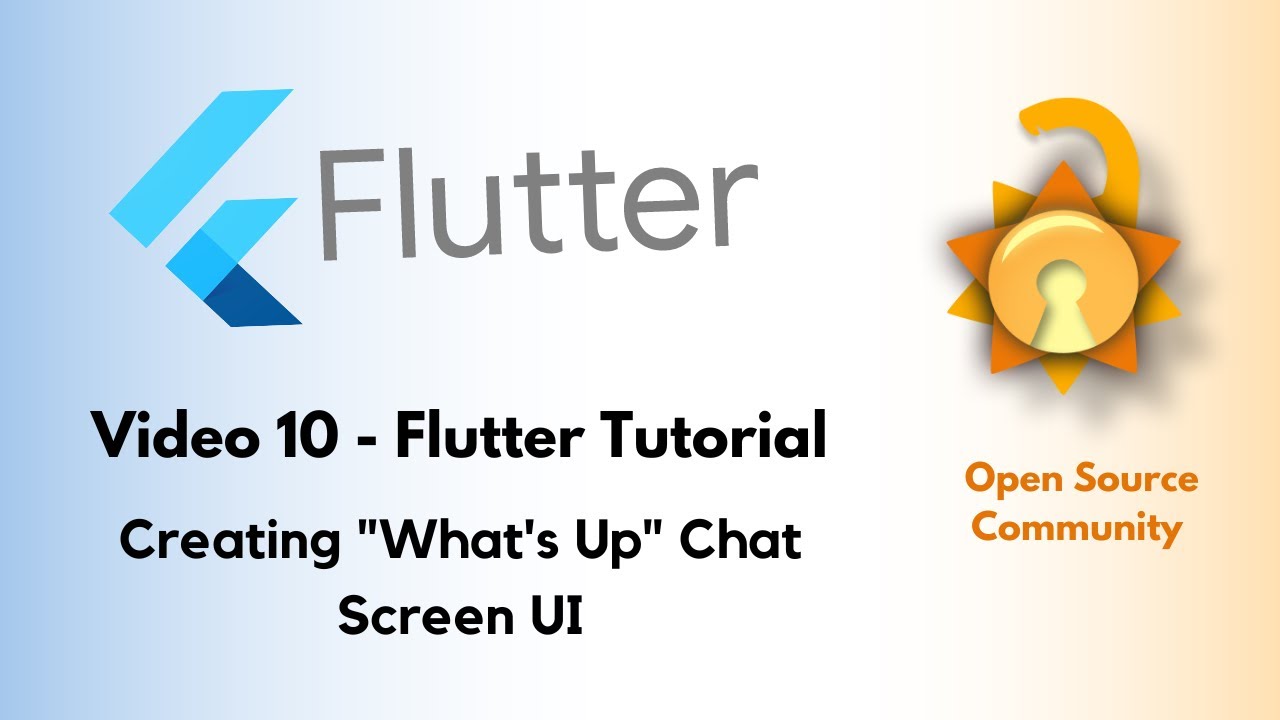 Flutter Tutorial | Video 10 - Creating "What's Up" UI - YouTube