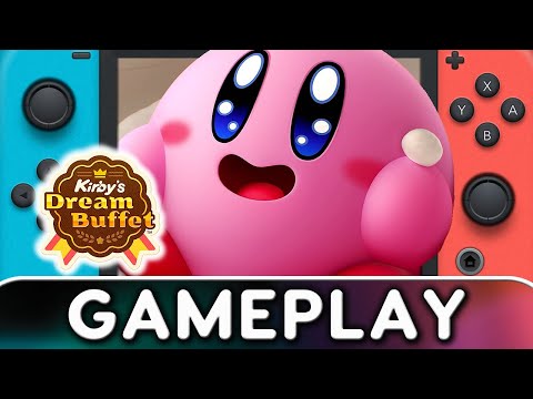 Kirby's Dream Buffet Nintendo Switch Gameplay 