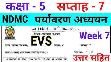NDMC Class 5 EVS Week 7 Worksheet 7 (14/7/21) || पर्यावरण अध्ययन सप्ताह 7 Class 5th Week 7