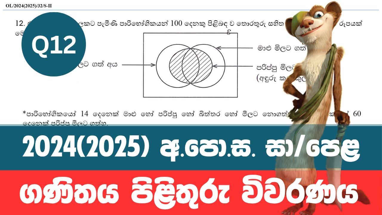 OL 2024/2025 Maths Paper Discussion | Paper 02 | Question 12