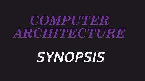 Computer Architecture Synopsis| Chapter 5 ICS computer overview|ICS part 1 computer lectures in Urdu