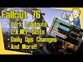 Fallout 76  norme nouvelle  quipements davantages emplacements de camp changements doprations quotidiennes