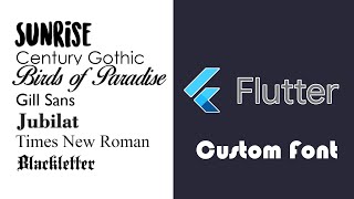 flutter tutorial #8 flutter custom font