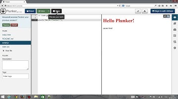 Plunker tutorial