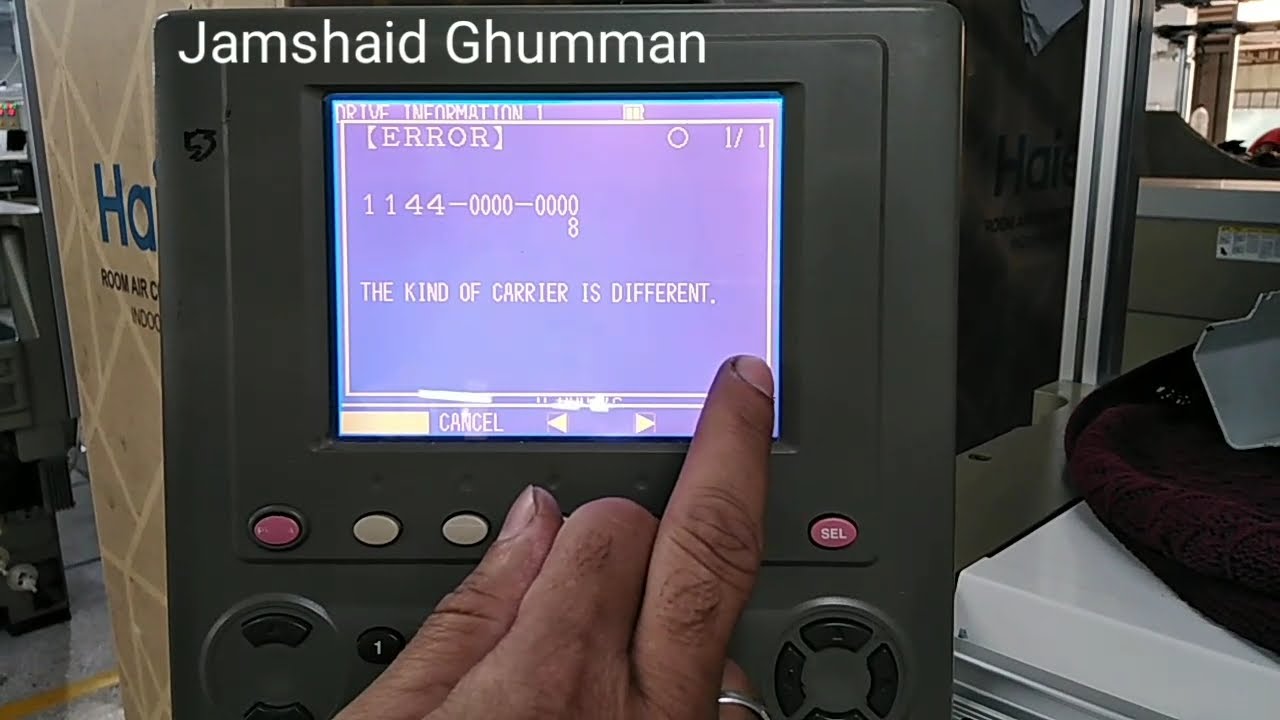 How to fix shima seiki SSG 122 SV kind of carrier is Different