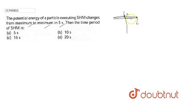 The potential energy of a particle excuting `SHM` change from maximum to minimum in `5 s`.