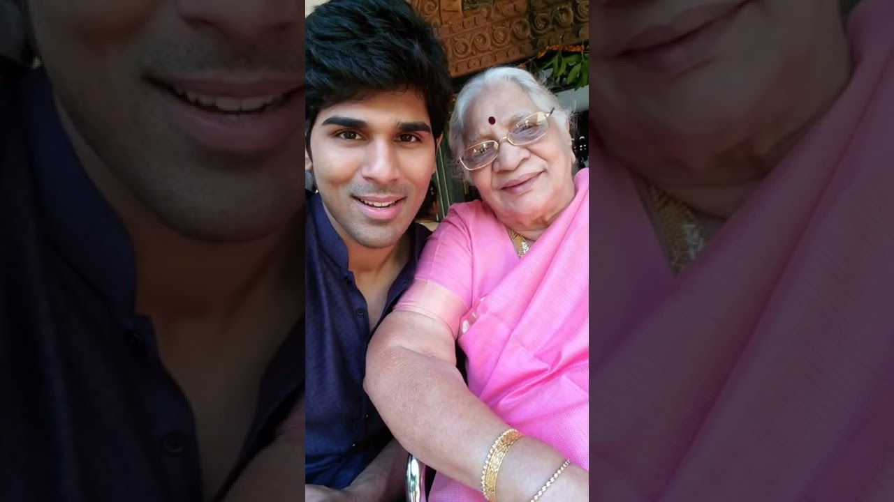allu sirish with his grand mom
