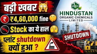 Hindustan Organic Chemicals Latest News 🙀 Plant closed after fine! Retail investors beware ⚠️